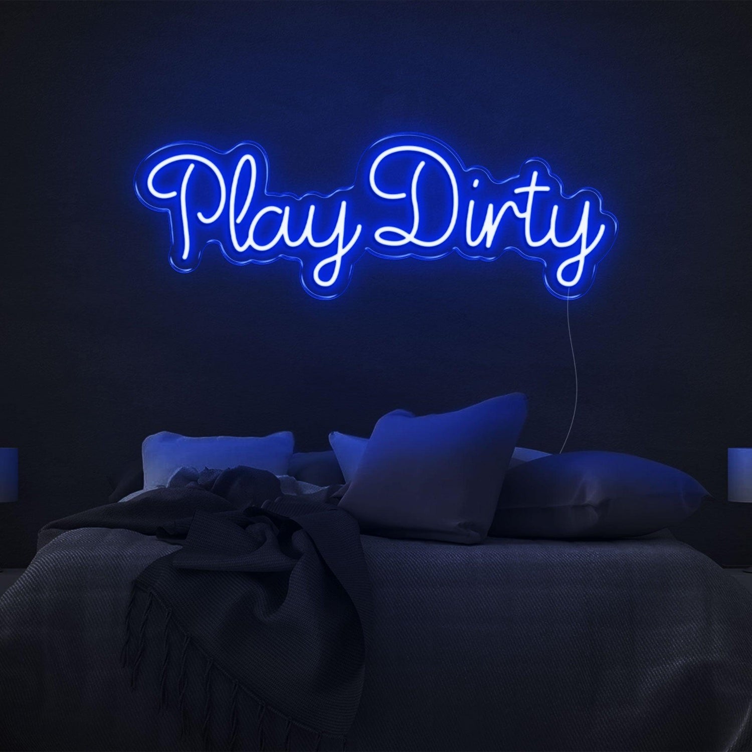 Play Dirty Bright Pink Led Neon Sign Bedroom Wall Art | Shineneon