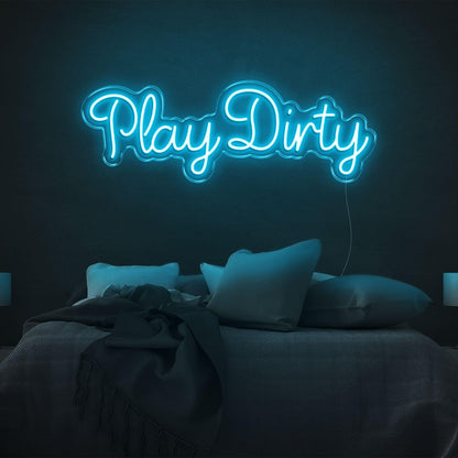 Play Dirty Bright Pink Led Neon Sign Bedroom Wall Art | Shineneon