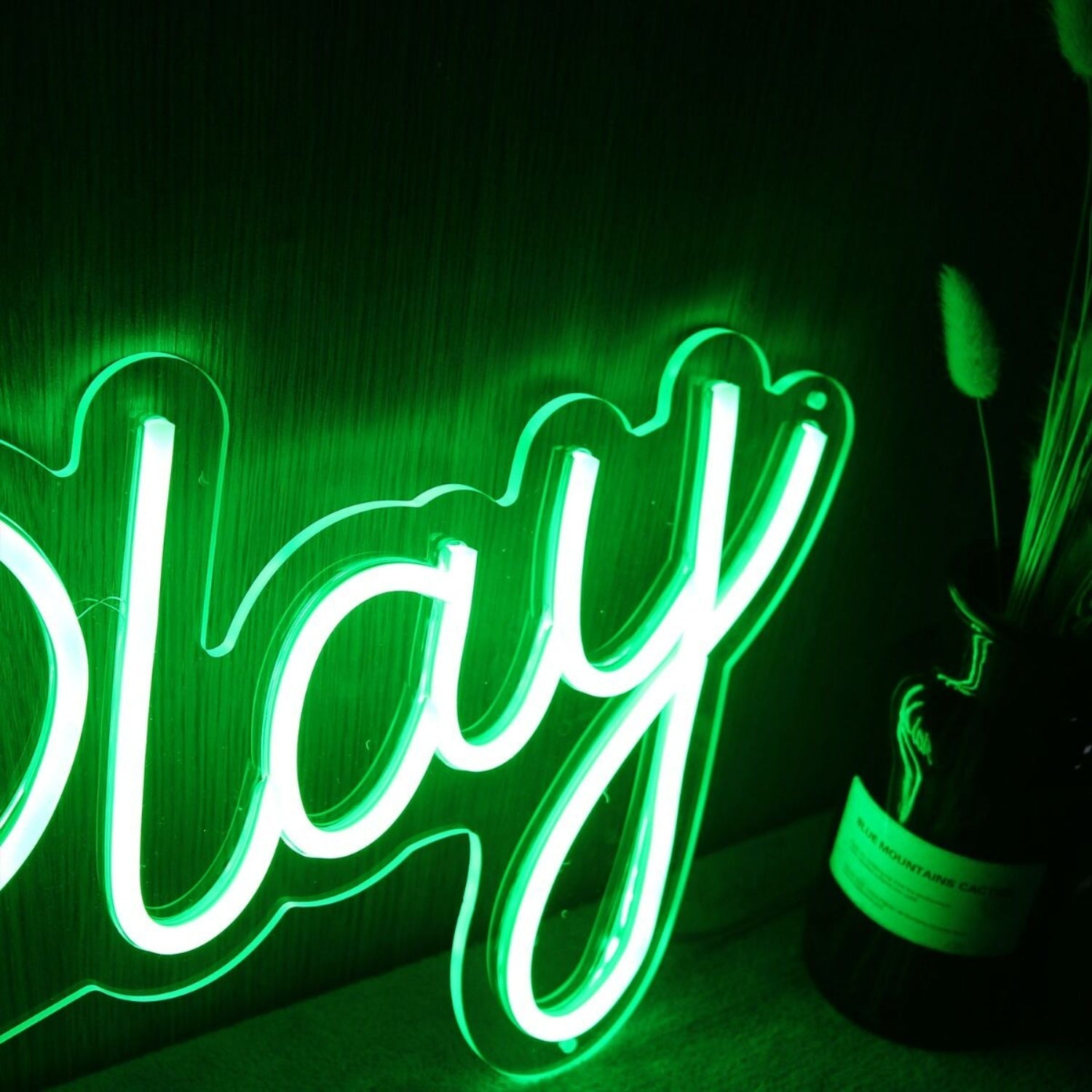 Play Green Font Led Neon Sign - Shineneon