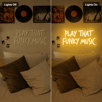 Play That Funky Music Room Decor LED Neon Sign - Shineneon