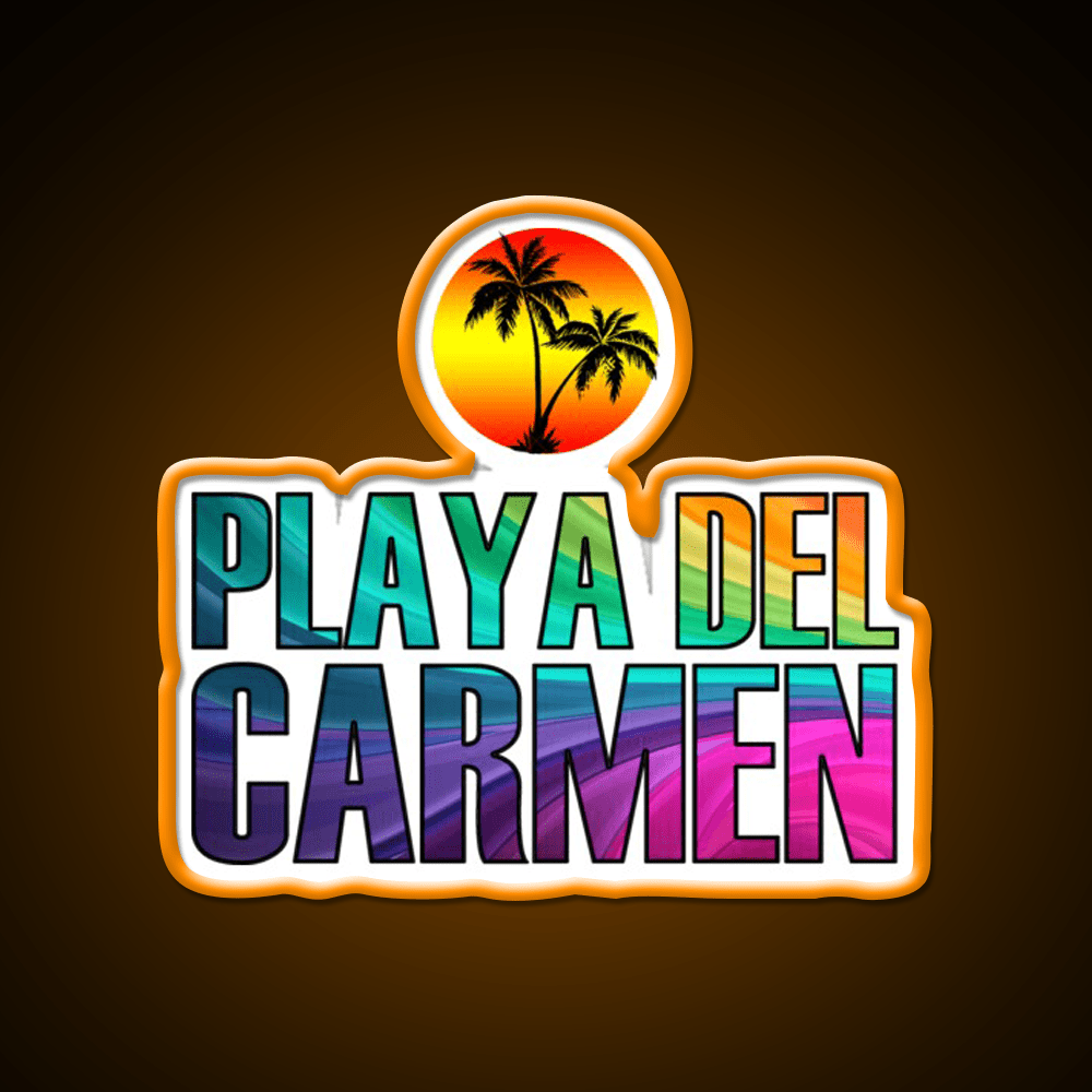 Playa Del Carmen Party Drink Tequila Led Neon Sign Rgb Color - Shineneon