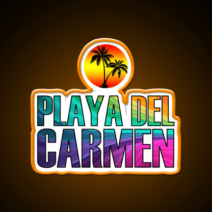 Playa Del Carmen Party Drink Tequila Led Neon Sign Rgb Color - Shineneon