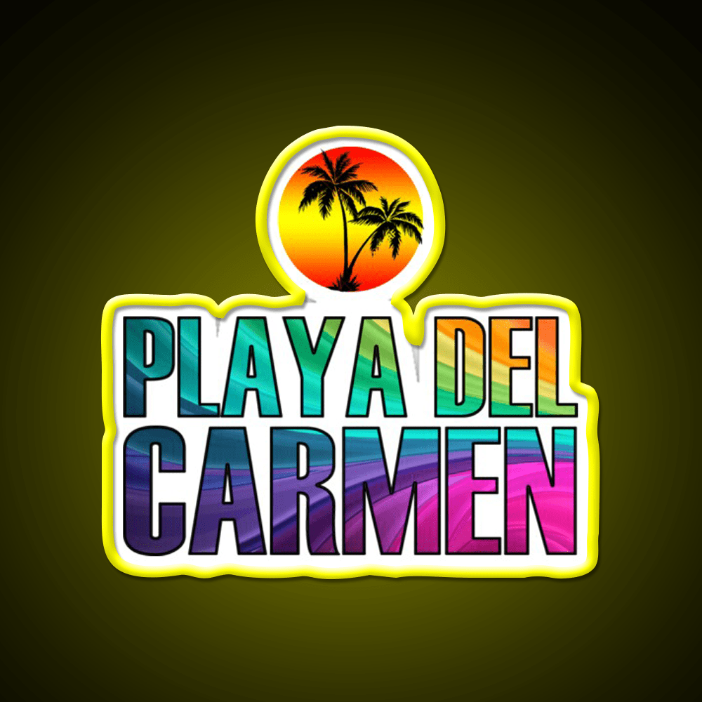 Playa Del Carmen Party Drink Tequila Led Neon Sign Rgb Color - Shineneon
