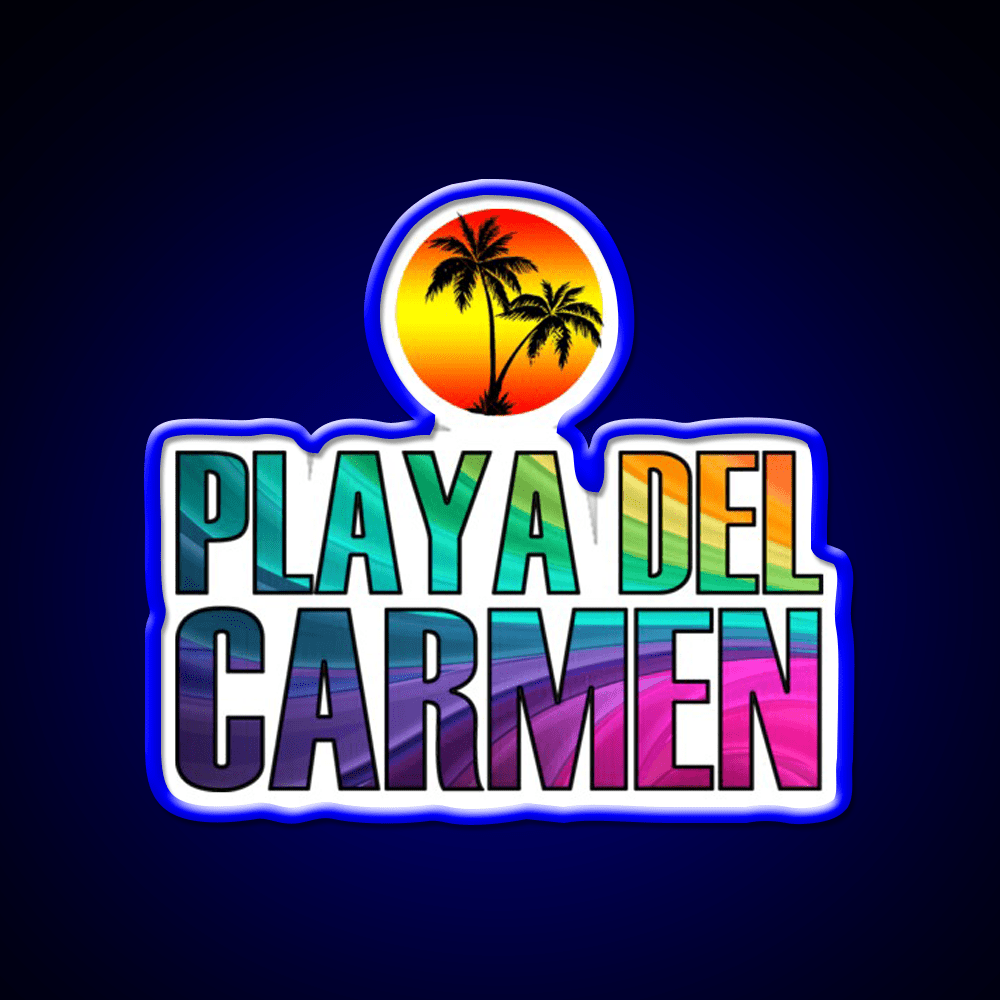 Playa Del Carmen Party Drink Tequila Led Neon Sign Rgb Color - Shineneon