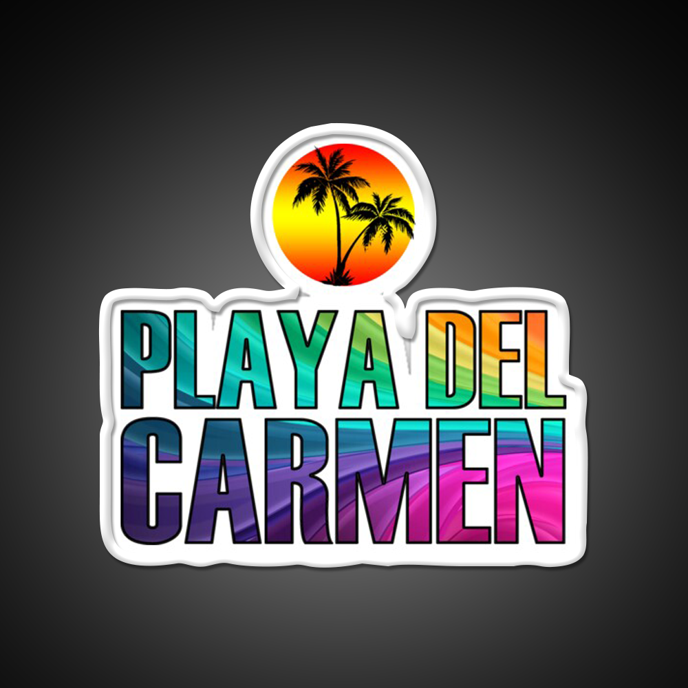 Playa Del Carmen Party Drink Tequila Led Neon Sign Rgb Color