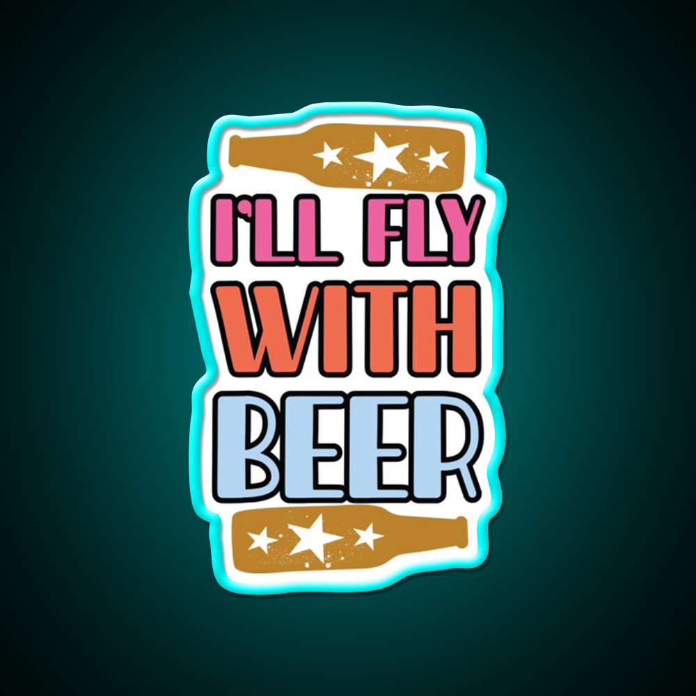 Playful Beer Themed Graphic Man Cave Bar Led Neon Sign Rgb Color