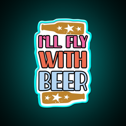 Playful Beer Themed Graphic Man Cave Bar Led Neon Sign Rgb Color