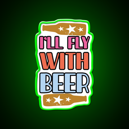 Playful Beer Themed Graphic Man Cave Bar Led Neon Sign Rgb Color