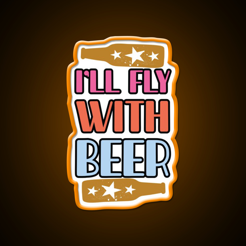 Playful Beer Themed Graphic Man Cave Bar Led Neon Sign Rgb Color