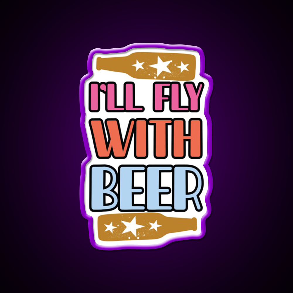 Playful Beer Themed Graphic Man Cave Bar Led Neon Sign Rgb Color