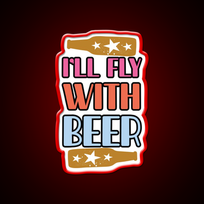 Playful Beer Themed Graphic Man Cave Bar Led Neon Sign Rgb Color