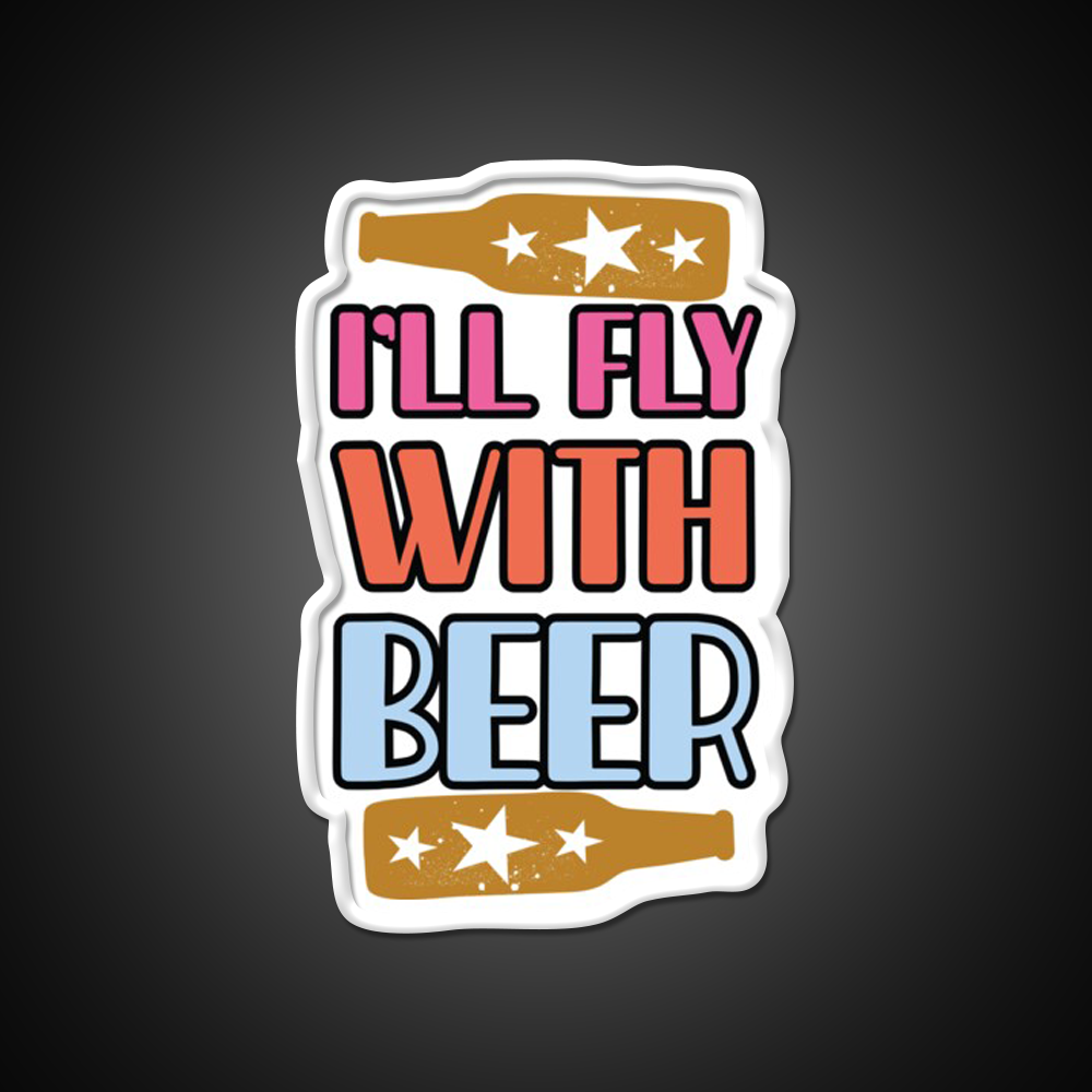 Playful Beer Themed Graphic Man Cave Bar Led Neon Sign Rgb Color