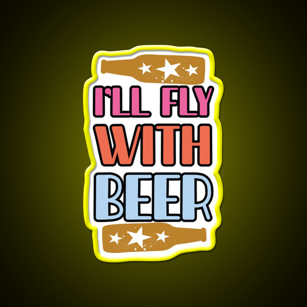 Playful Beer Themed Graphic Man Cave Bar Led Neon Sign Rgb Color