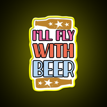 Playful Beer Themed Graphic Man Cave Bar Led Neon Sign Rgb Color