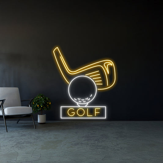 Playing Golf Led Sign