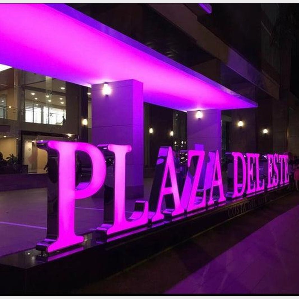 Plaza Del Este 3D Frontlit Channel Letters Led Light Sign - Shineneon