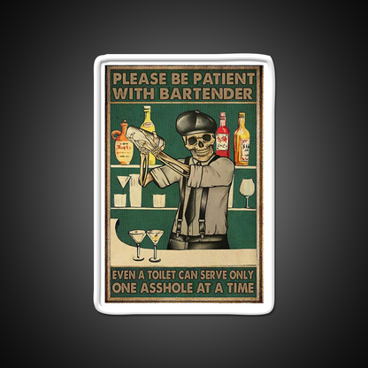 Please Be Patient With Bartender Man Cave Bar Led Neon Sign Rgb Color