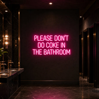 Please Don T Do Coke LED Neon Sign Garage Man Cave Neon Sign high-converting product image