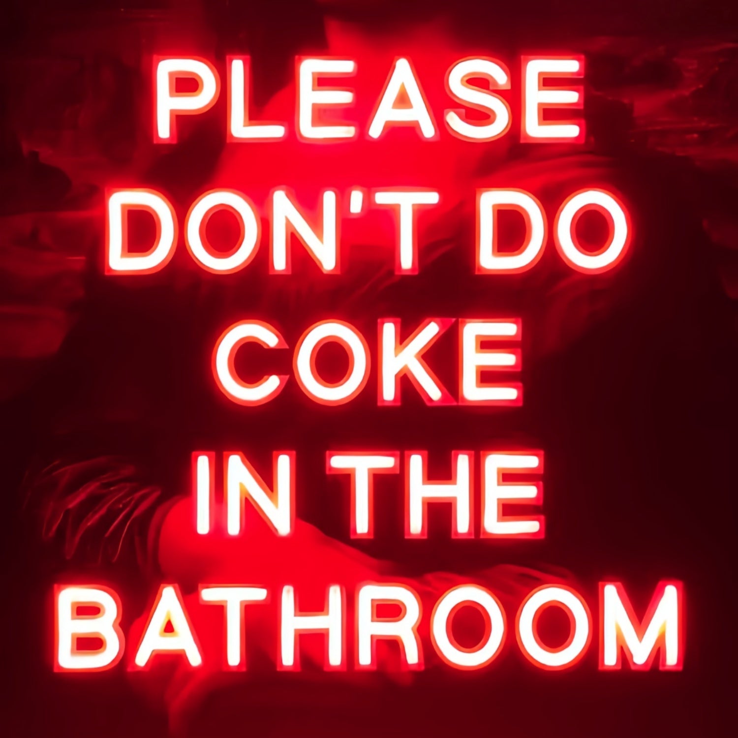 Please Dont Do Coke In The Bathroom Humorous Neon Reminder | Shineneon