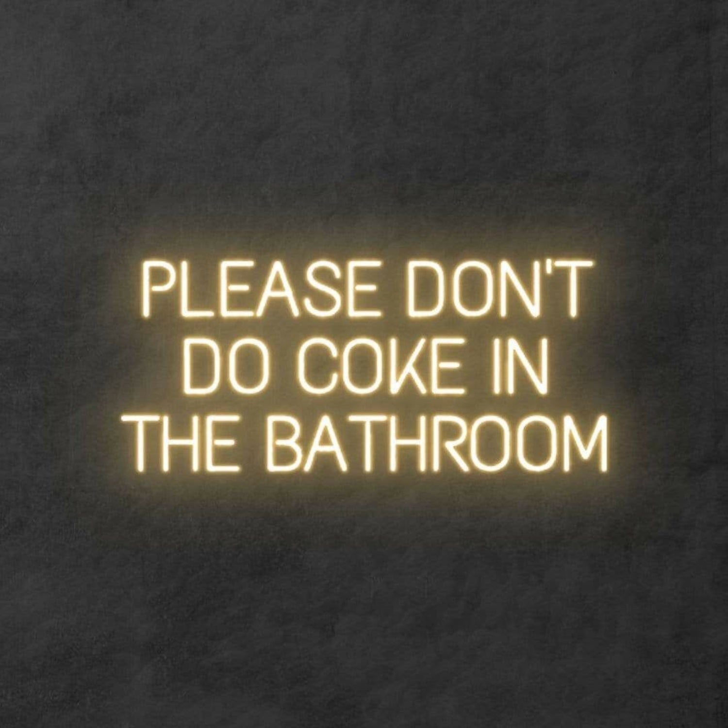 Please Dont Do Coke In The Bathroom Led Neon Sign For Wall | Shineneon
