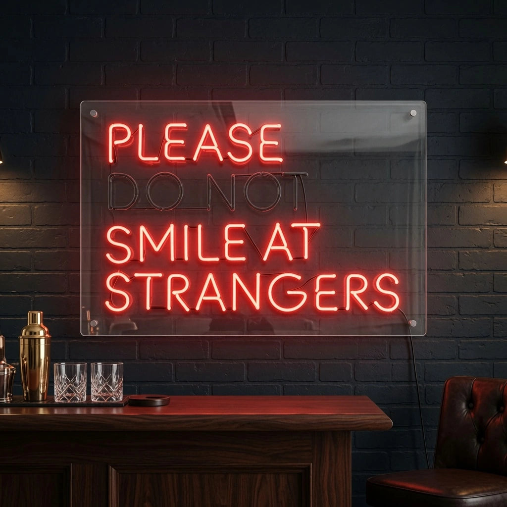 Please Don't Smile LED Neon Sign - 02 High-Converting Product Image