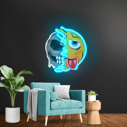 Pleh Emoji Skull Led Neon Sign Light Custom Led Signs - Shineneon