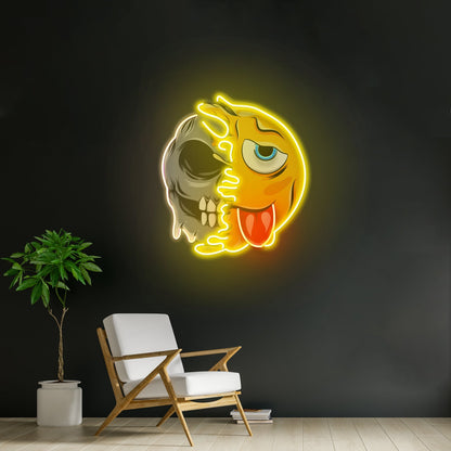 Pleh Emoji Skull Led Neon Sign Light Custom Led Signs - Shineneon