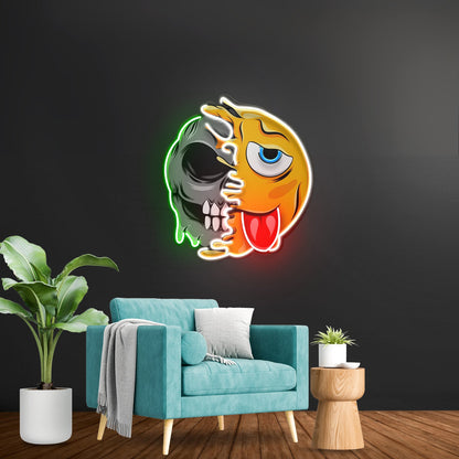 Pleh Emoji Skull Led Neon Sign Light Custom Led Signs - Shineneon