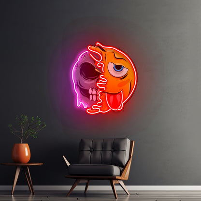Pleh Emoji Skull Led Neon Sign Light Custom Led Signs - Shineneon
