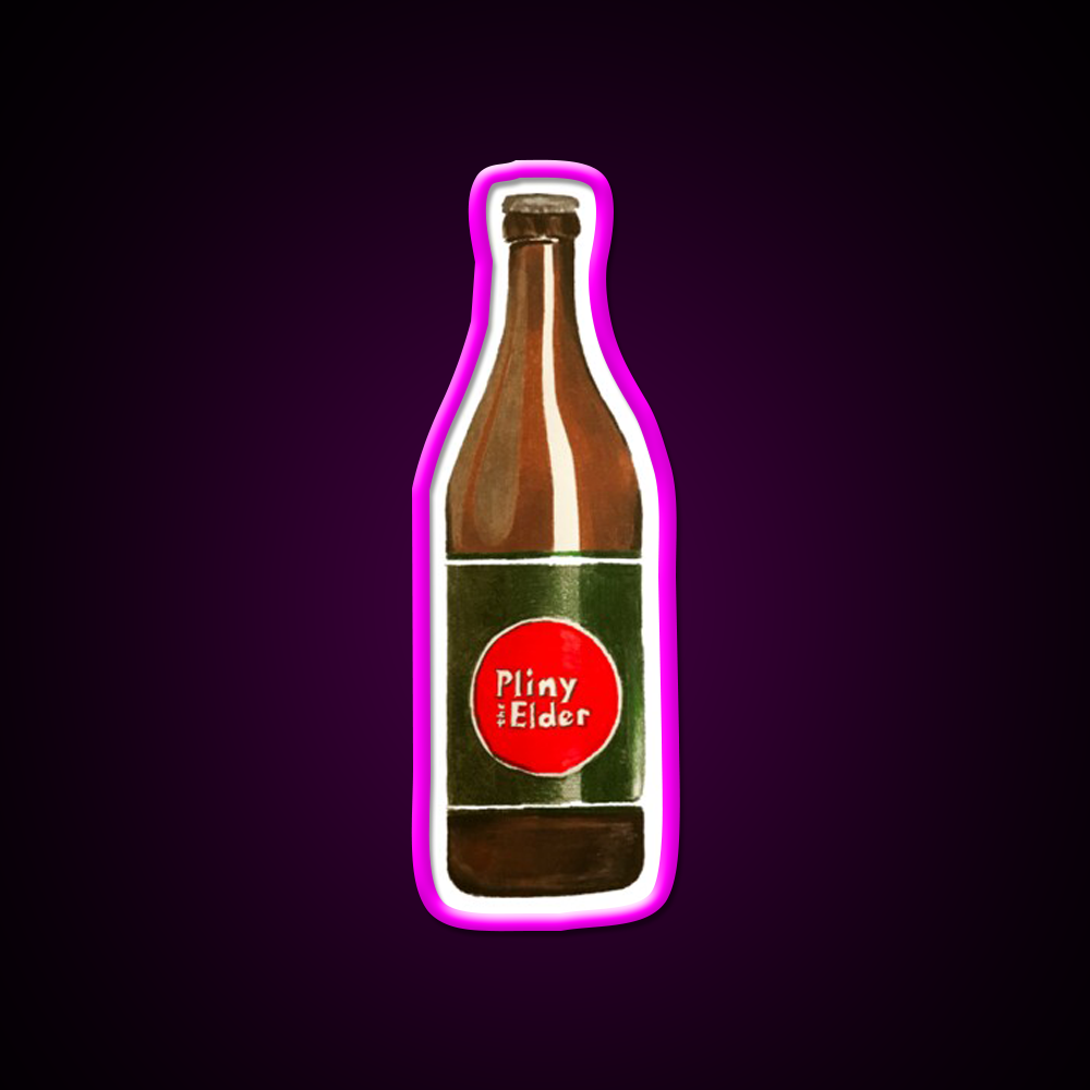 Pliny The Elder Beer Bar Decor Led Neon Sign Rgb Color - Neon sign mounted on wall in room