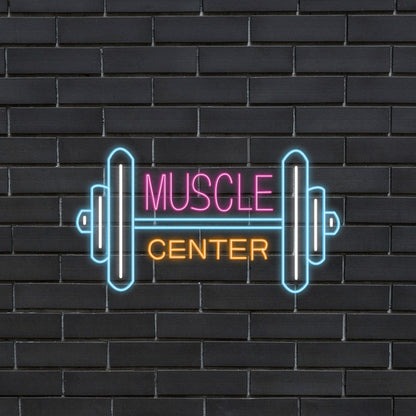 Plug And Play Led Neon Sign Muscle Center | Shineneon