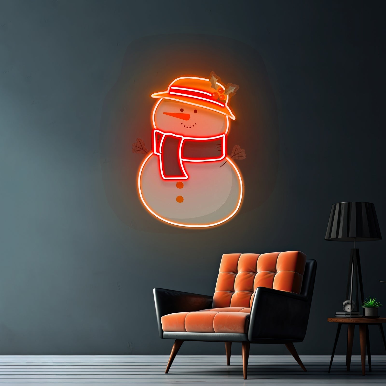 Plump Snowman Christmas Led Neon Acrylic Artwork For Sale - Shineneon