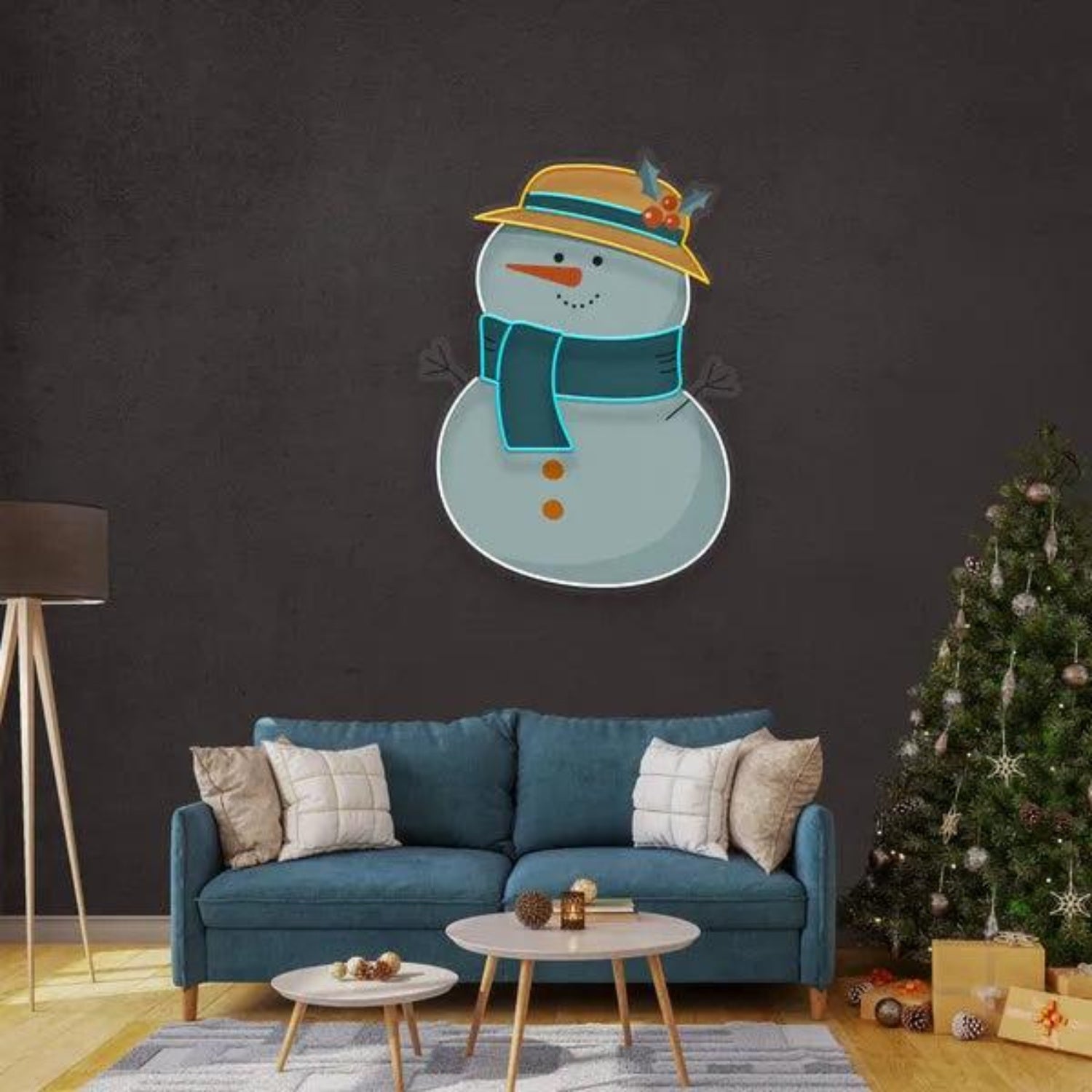 Plump Snowman Multicolor Led Neon Sign For Christmas Indoor Decor | Shineneon