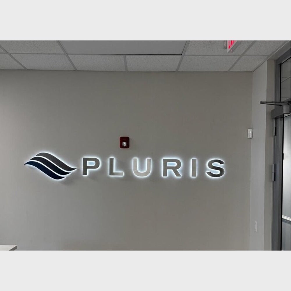 Pluris Logo 3D Backlit Channel Letters Led Light Sign - Shineneon