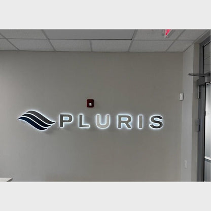Pluris Logo 3D Backlit Channel Letters Led Light Sign - Shineneon