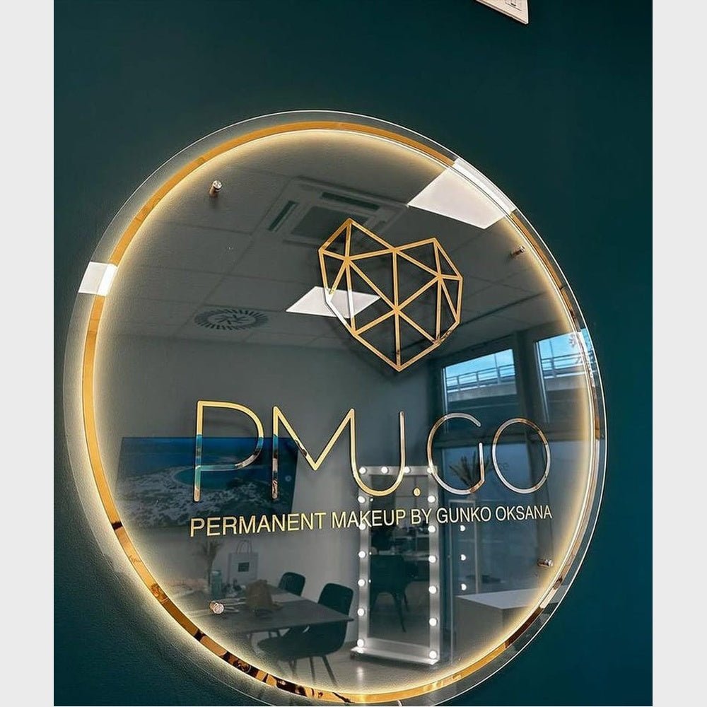 Pmugo Permanet Makeup Acrylic Business Logo Sign - Shineneon