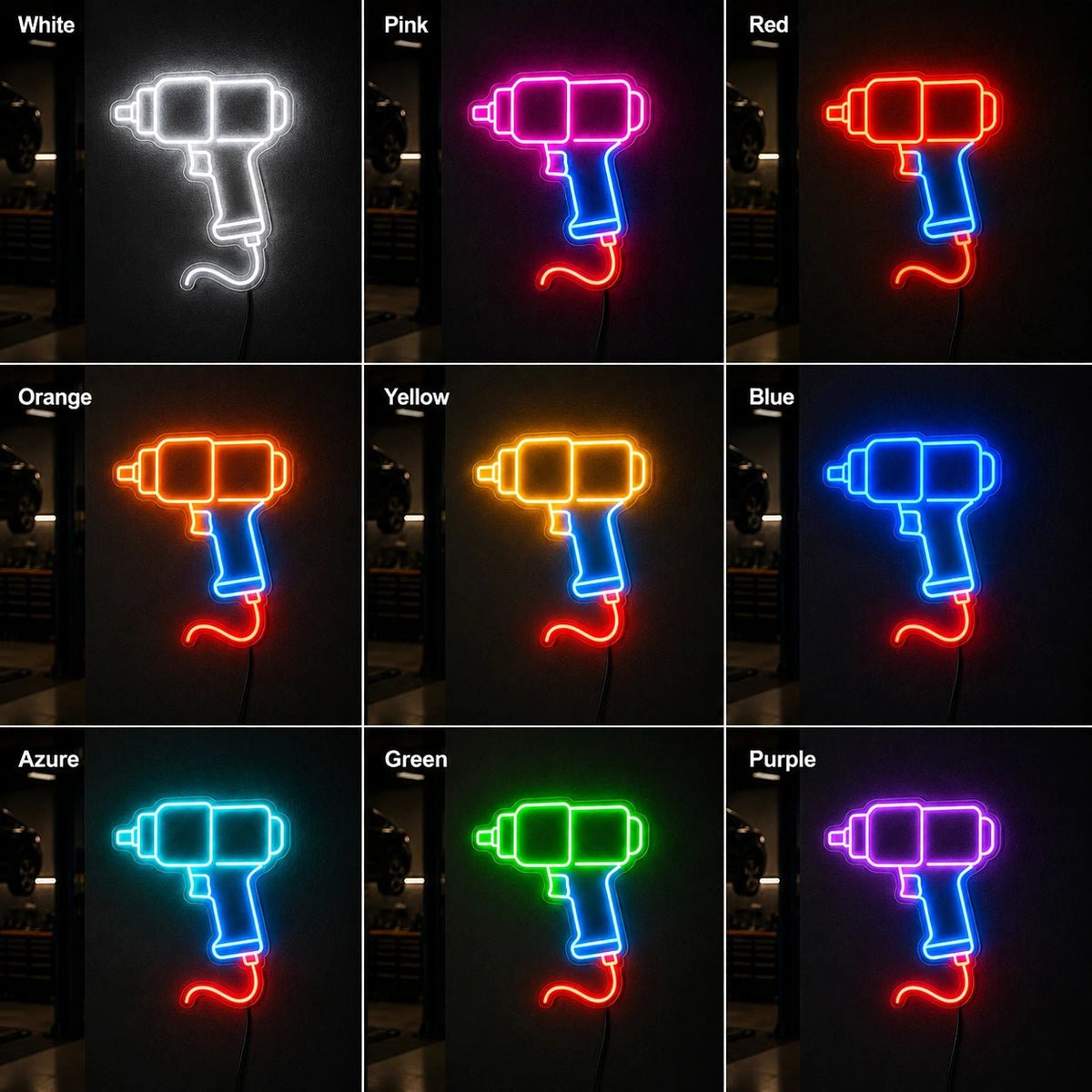 Pneumatic Impact Wrench LED Neon Sign - Shineneon
