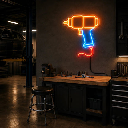 Pneumatic Impact Wrench LED Neon Sign - Shineneon