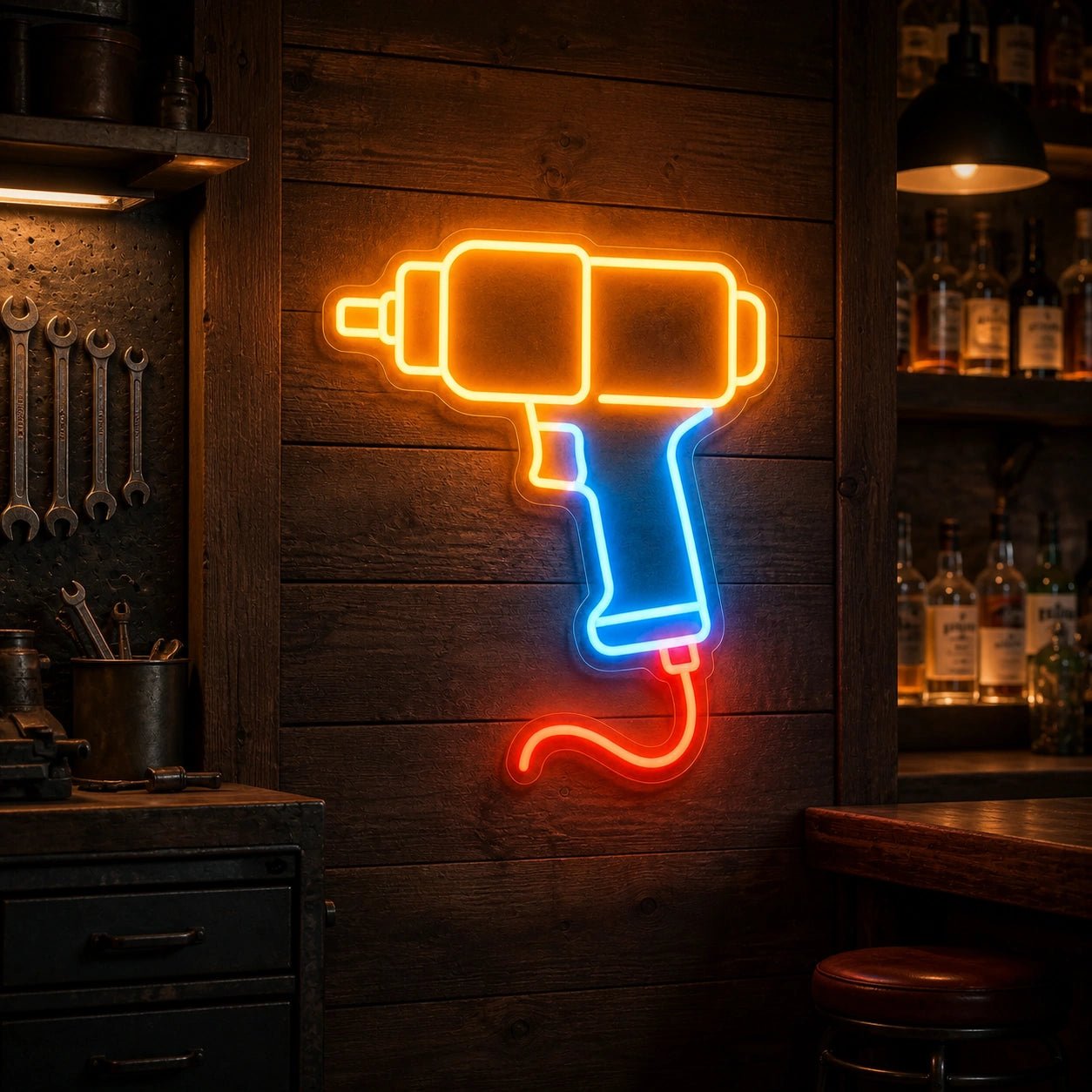 Pneumatic Wrench Vintage LED Neon Sign - Shineneon
