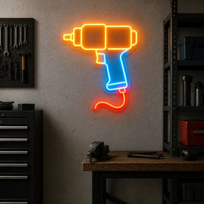 Pneumatic Wrench Vintage LED Neon Sign - Shineneon
