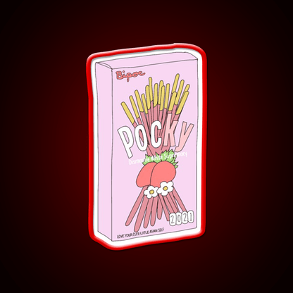 Pocky For Poc Snack Food Led Neon Sign Rgb Color - Shineneon