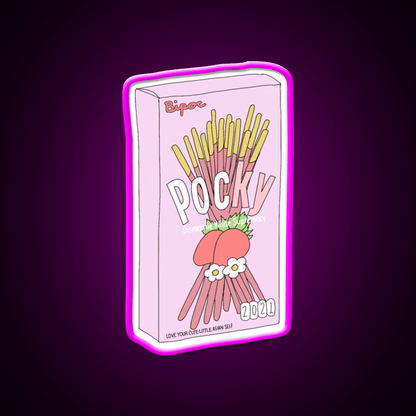 Pocky For Poc Snack Food Led Neon Sign Rgb Color - Shineneon