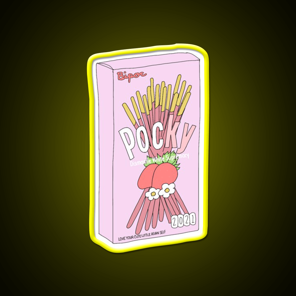 Pocky For Poc Snack Food Led Neon Sign Rgb Color - Shineneon
