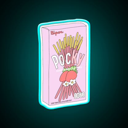 Pocky For Poc Snack Food Led Neon Sign Rgb Color - Shineneon