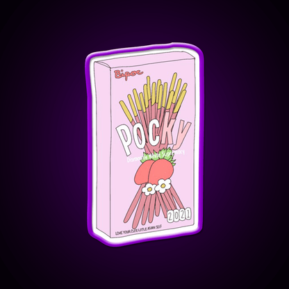 Pocky For Poc Snack Food Led Neon Sign Rgb Color - Shineneon