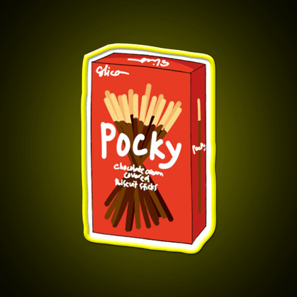 Pocky Snack Food Led Neon Sign Rgb Color - Shineneon