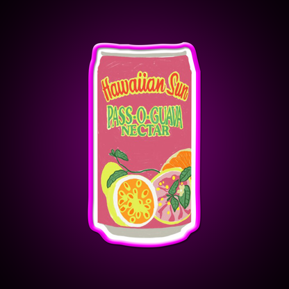 Pog Snack Food Led Neon Sign Rgb Color - Neon sign mounted on wall in room