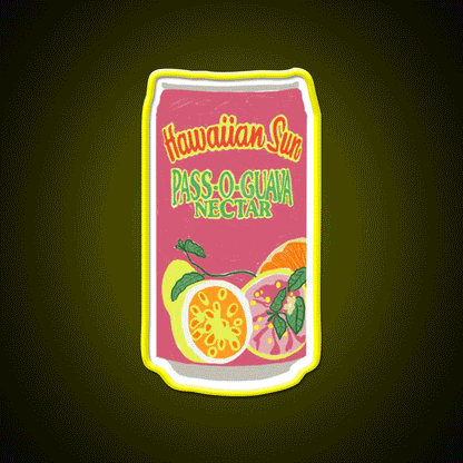 Pog Snack Food Led Neon Sign Rgb Color - Custom LED neon sign front view