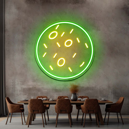 Pointed Fish In Round Frame Led Neon Sign Light Custom Led Signs - Shineneon