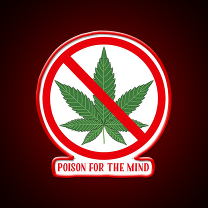 Poison For The Mind Hemp Inspired Green Leaf Led Neon Sign Rgb Color - LED neon sign view 10